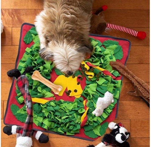 ELF - Tapis de reniflement pour animaux de compagnie de Noël